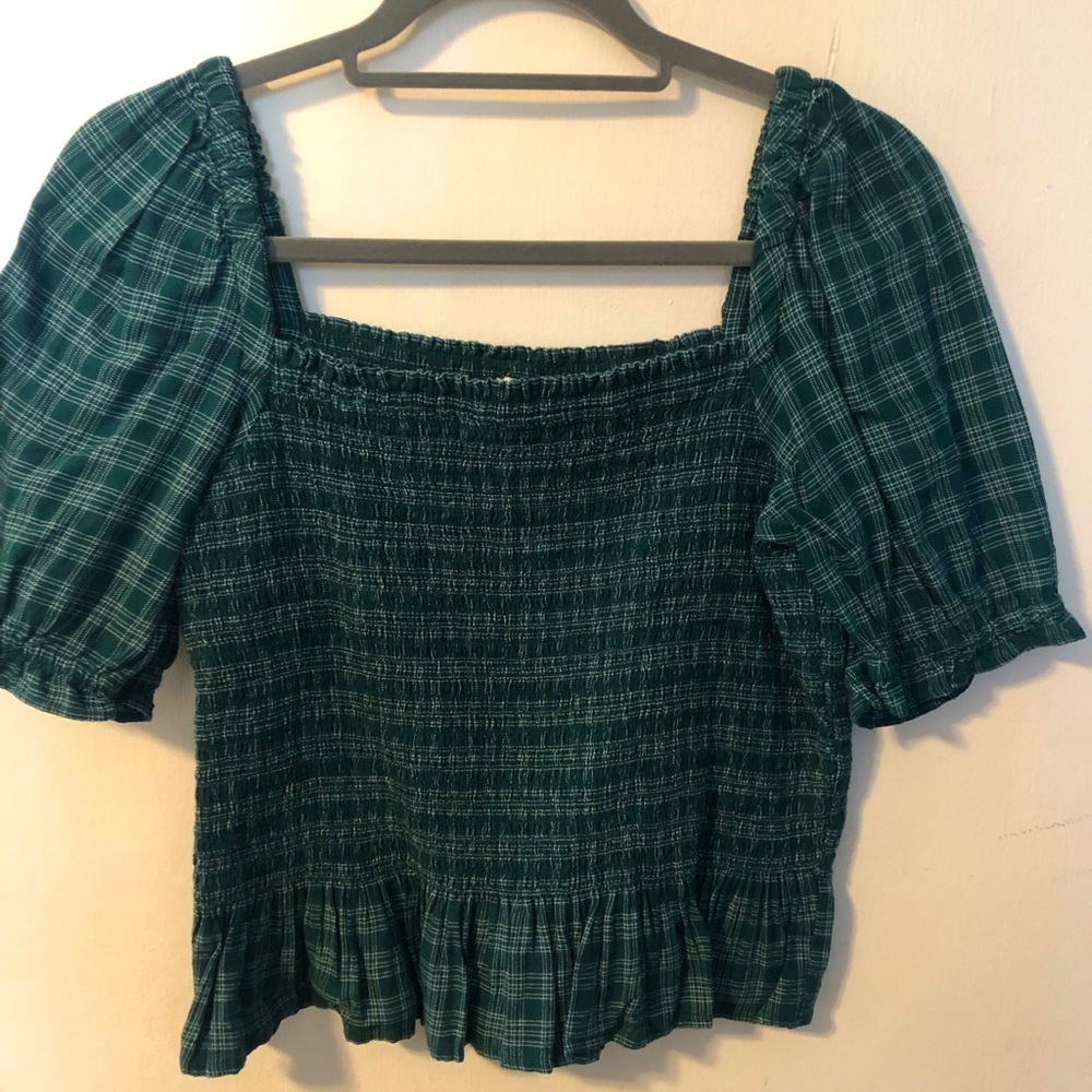 NWT JCrew green top size M